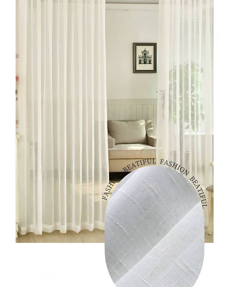 Pack de Visillo transparente con textura 140x230cm v03-0