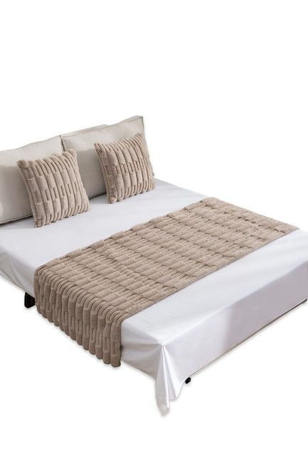 JUEGO DE PIECERA DE CAMA MAS 2 COJIN CON FUNDAS MODELO BAMBÚ  CAFÉ-2
