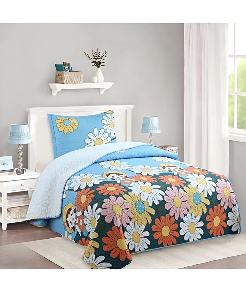CUBRECAMA QUILT SHERPA INVIERNO PLAZA Y MEDIA C20-1