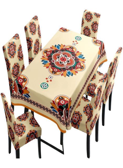 MANTEL MÁS 6 FUNDAS PARA SILLAS L03-0