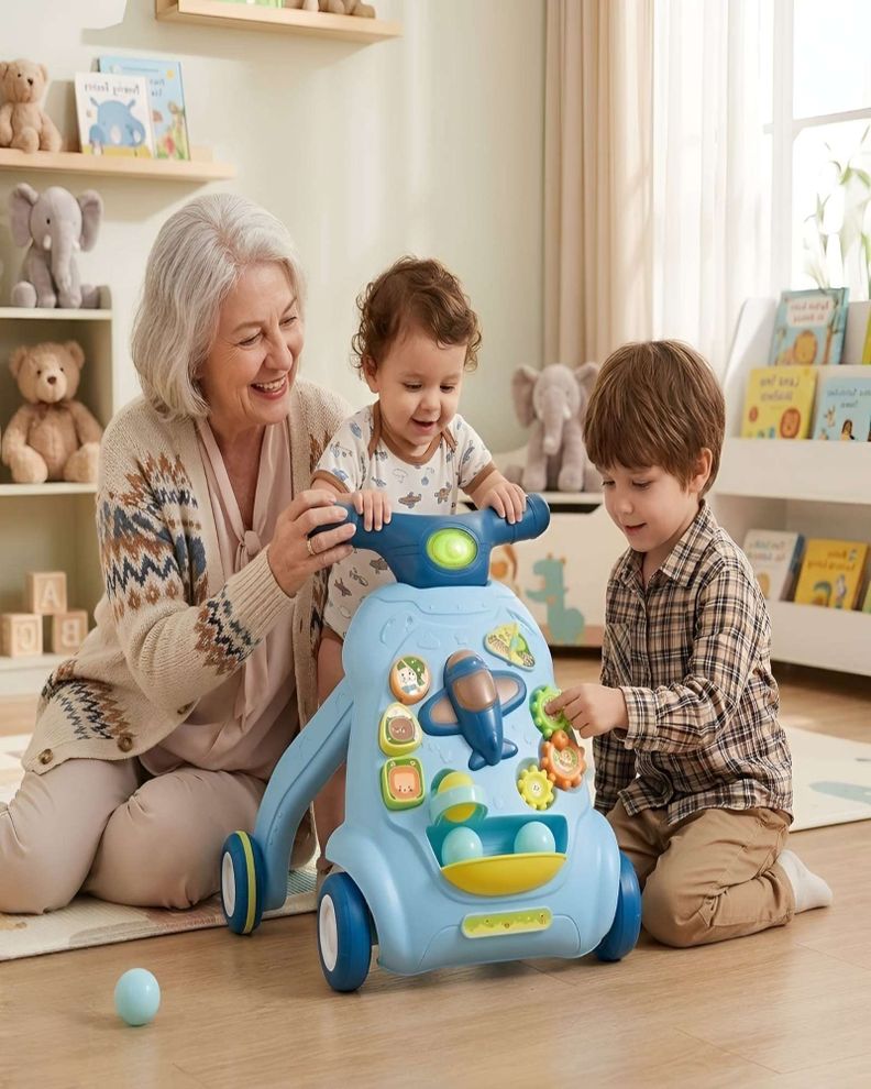 Caminador Infantil Didactico Musical con Actividades 01 Azul