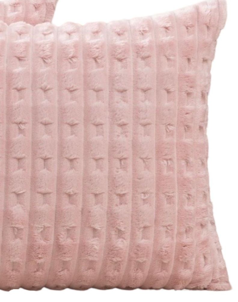 Set de 4 Fundas de Cojín Estilo Bambú Rosa-1