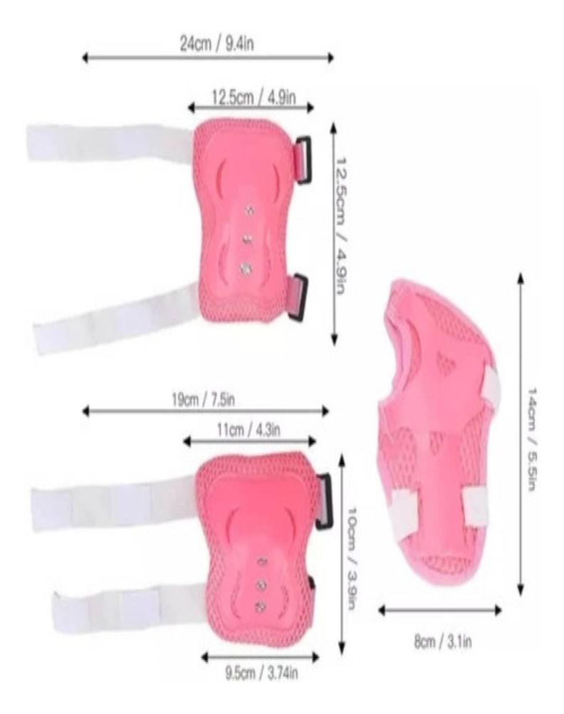 Kit Protección Rosado para Patines Niña Completo-1