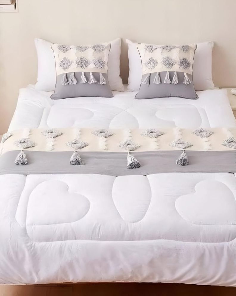 JUEGO DE PIECERA DE CAMA  2 FUNDAS MODELO BOHO F02-0