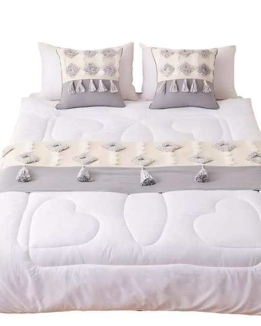 JUEGO DE PIECERA DE CAMA  2 FUNDAS MODELO BOHO F02-1