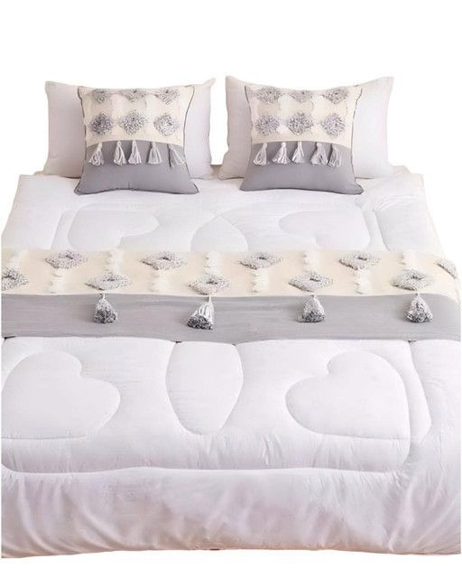 JUEGO DE PIECERA DE CAMA  2 FUNDAS MODELO BOHO F02-2