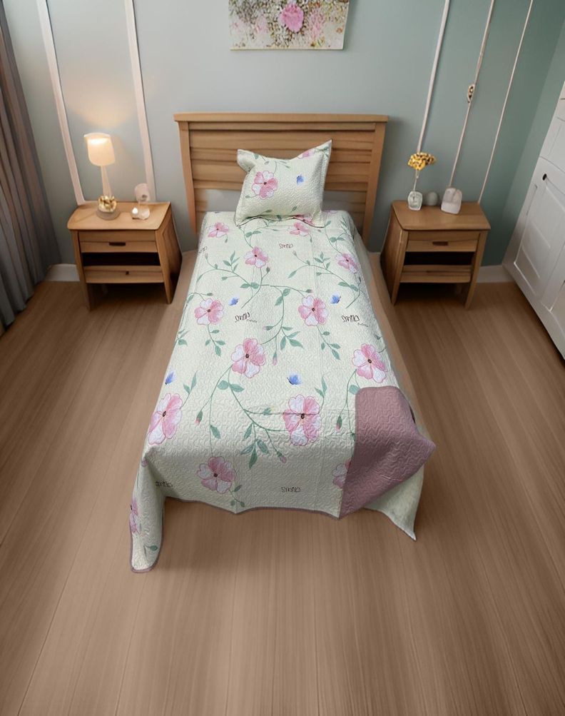 QUILT CUBRECAMA PRIMAVERA VERANO PLAZA Y MEDIA *006-2