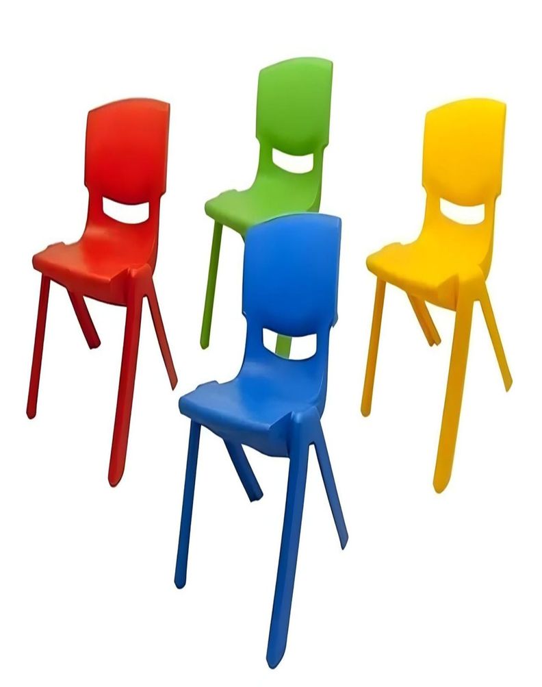 Mini Silla Plástica Infantil Piso Asiento ROSA-0