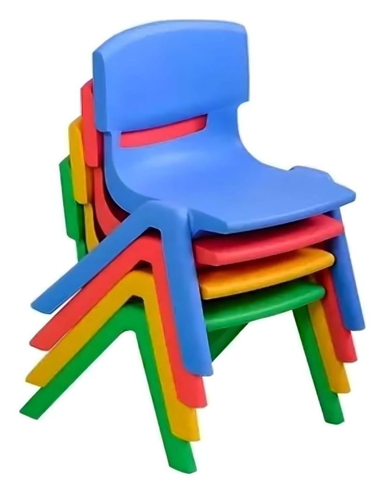 Mini Silla Plástica Infantil Piso Asiento ROSA-4