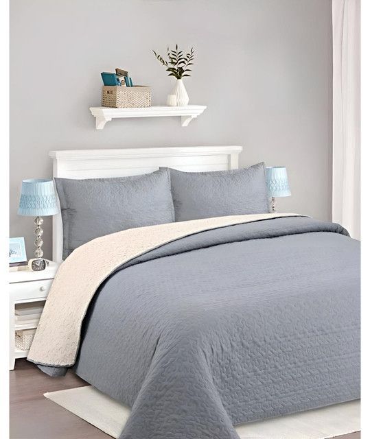 CUBRECAMA QUILT SHERPA OTOÑO INVIERNO 2 PLAZAS C17-2