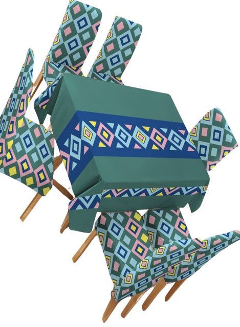 MANTEL MÁS 6 FUNDAS PARA SILLAS L04-1