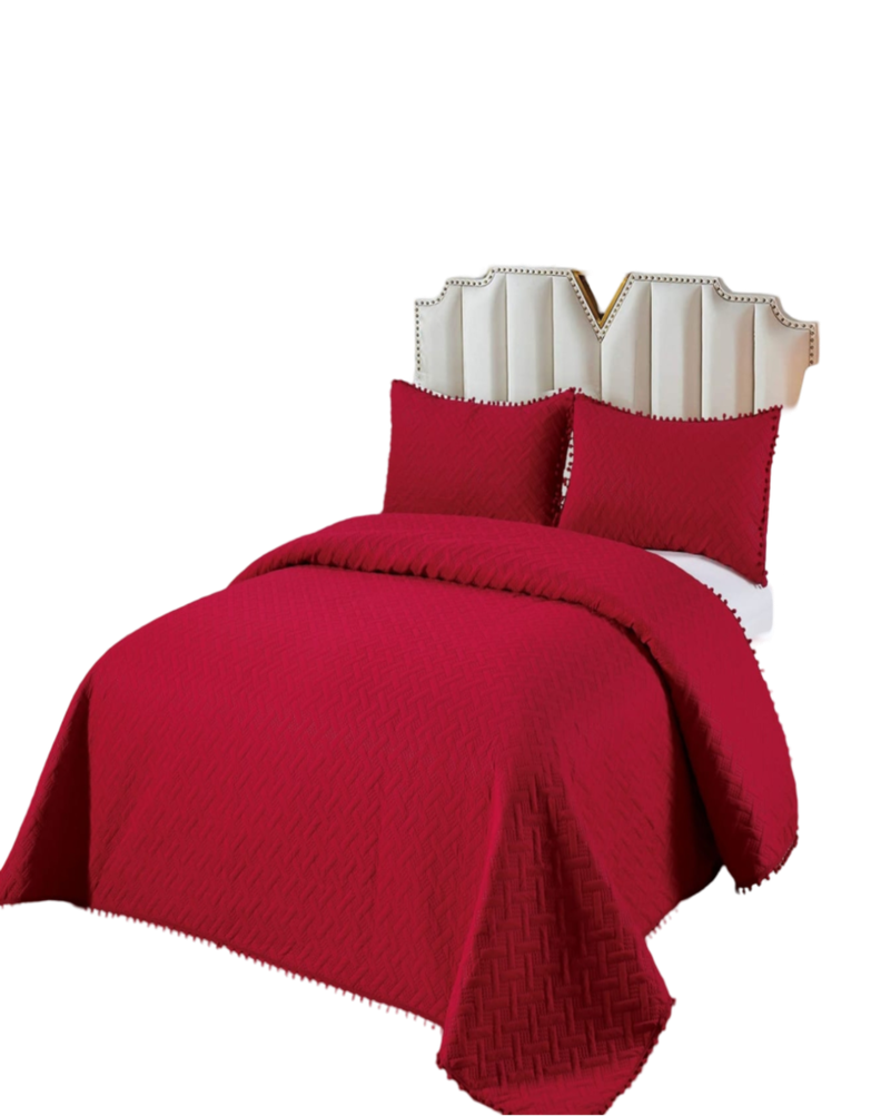 Cubrecama De Verano Con Pompones - Fresco  KING / Super King TD02-0