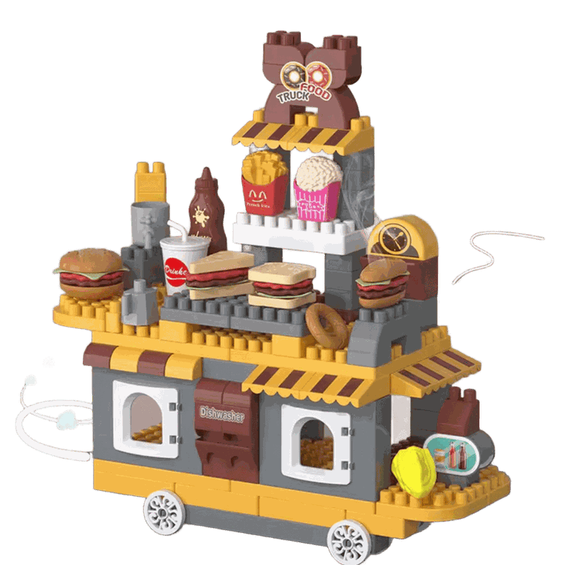 Cocina de Construcción 117 Piezas con Accesorios-Naranja-0