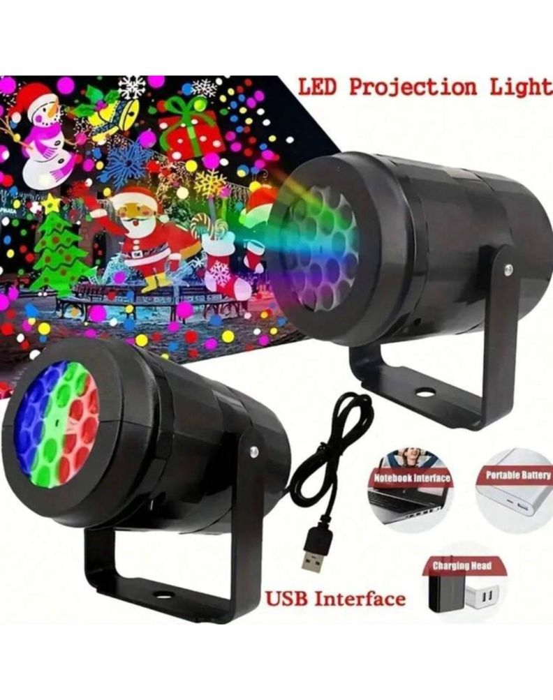 Proyector Navideño de Luces Mágicas-1