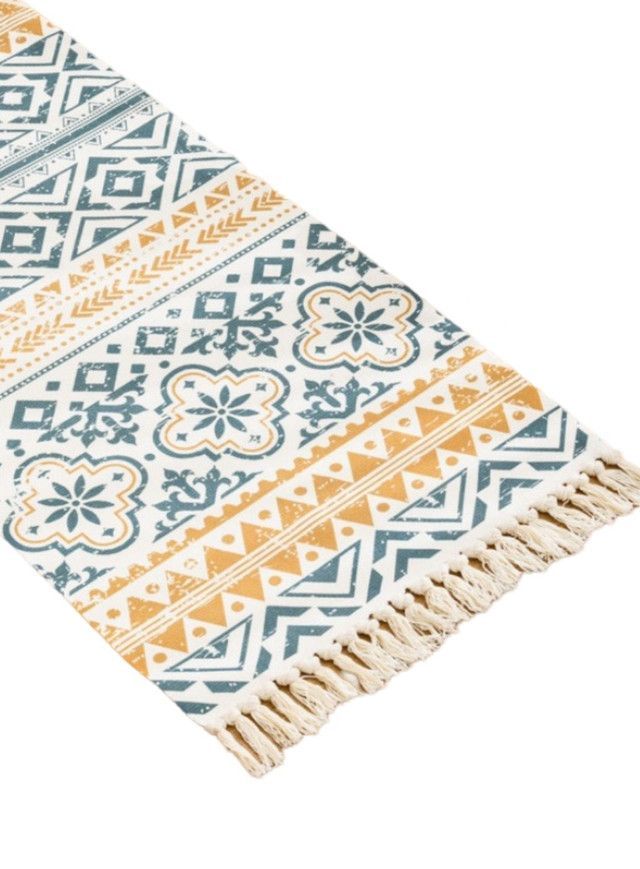 JUEGO DE 2 BAJADA DE CAMA ALFOMBRA DE LINO 60X130cm TH02-1