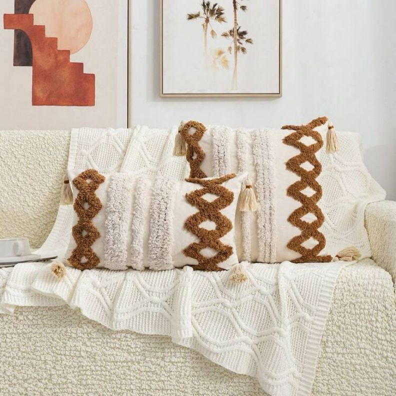 SET 4 FUNDA PARA COJIN MODELO BOHO 45X45 B1-1
