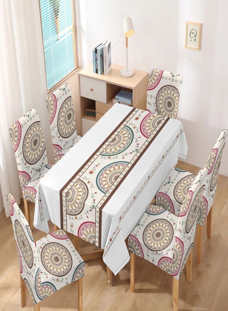 MANTEL MÁS 6 FUNDAS PARA SILLAS L25-2