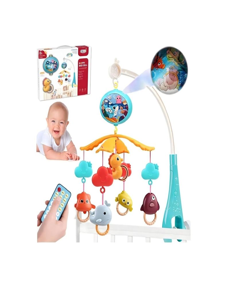 Movil MUSICAL CON LUZ  Y SONIDO cuna bebé Con Control 21n4-1