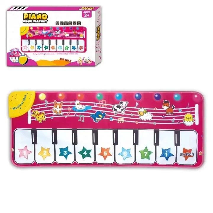 ALFOMBRA PIANO MUSICAL PARA BEBE ROSADO-0