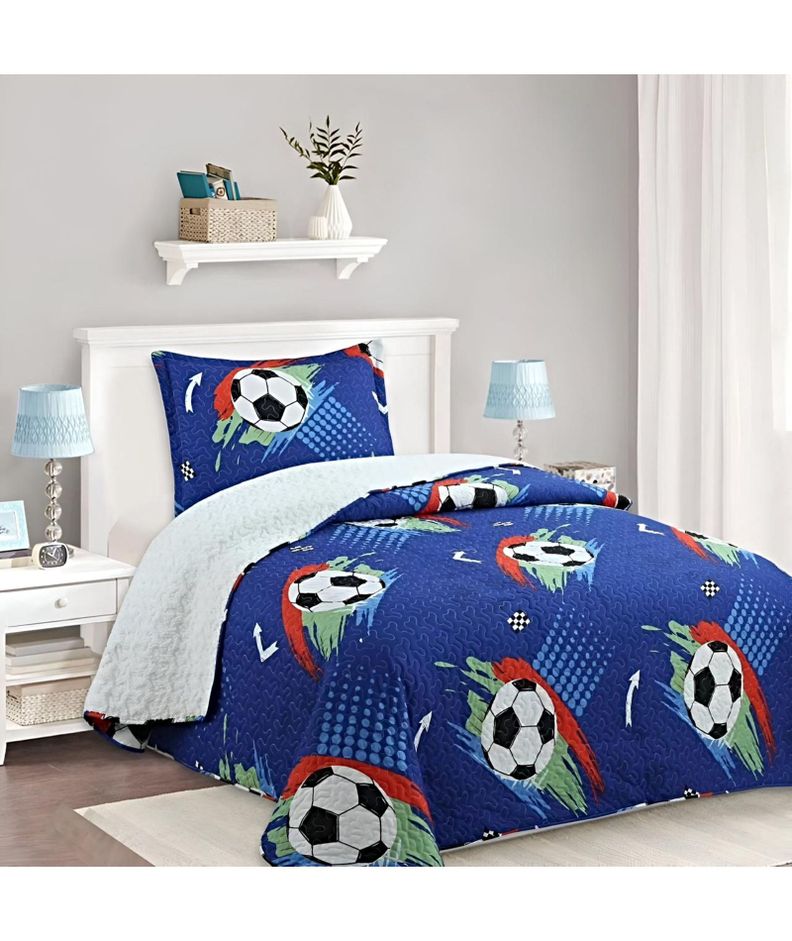 CUBRECAMA QUILT SHERPA INVIERNO PLAZA Y MEDIA C01-2
