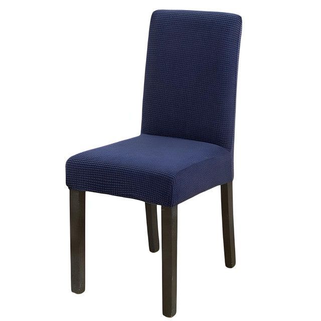 PACK DE 6 FUNDAS CUBRE SILLAS DE COMEDOR CUADRILLE AZUL-2