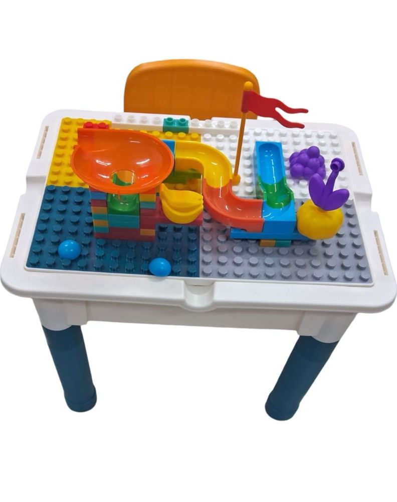 Mesa de Juego para Niños con Silla y Bloques-0