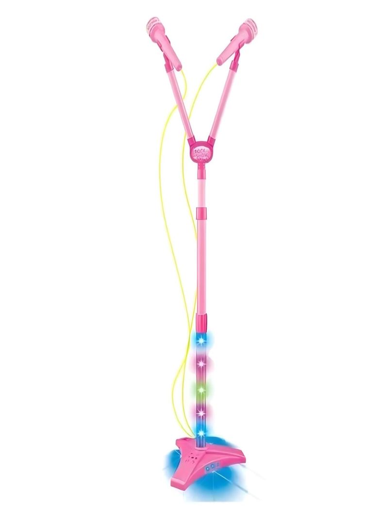 Juguete Micrófono Karaoke Pedestal Luces MP3 27n2-0
