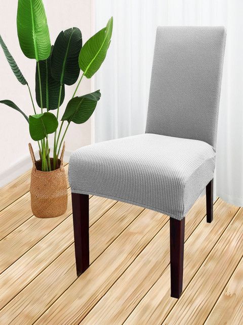 PACK DE 6 FUNDAS CUBRE SILLAS DE COMEDOR  GRIS PLATA-0
