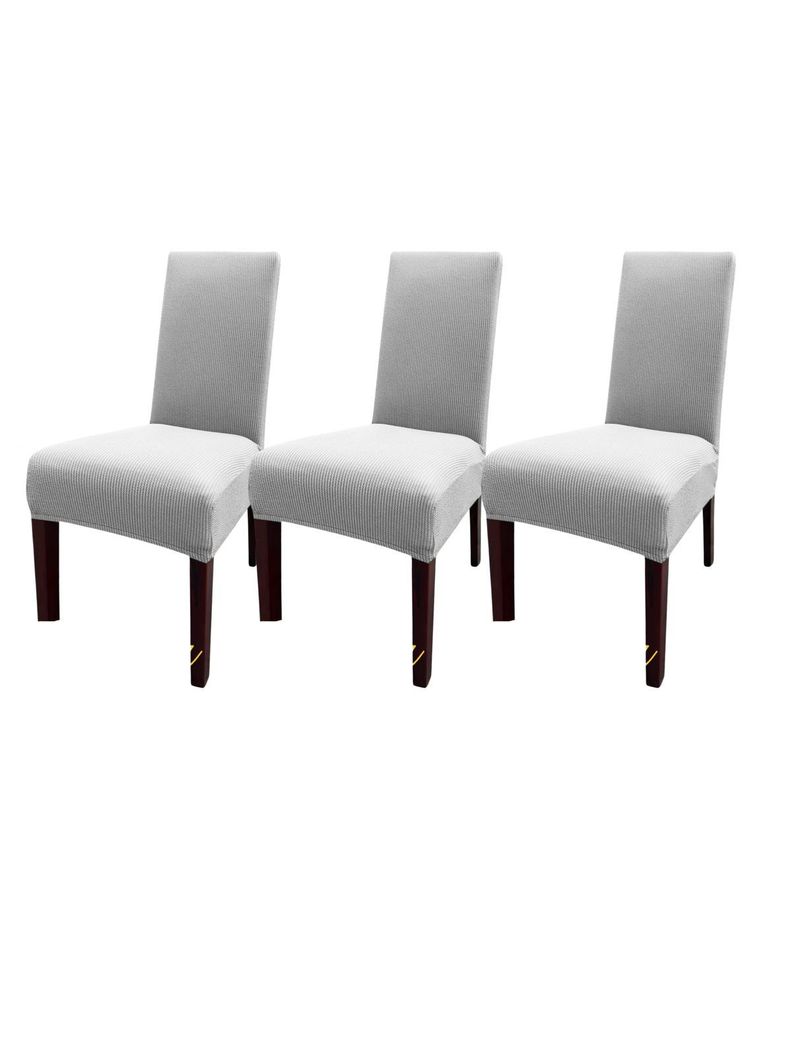 PACK DE 6 FUNDAS CUBRE SILLAS DE COMEDOR  GRIS PLATA-2