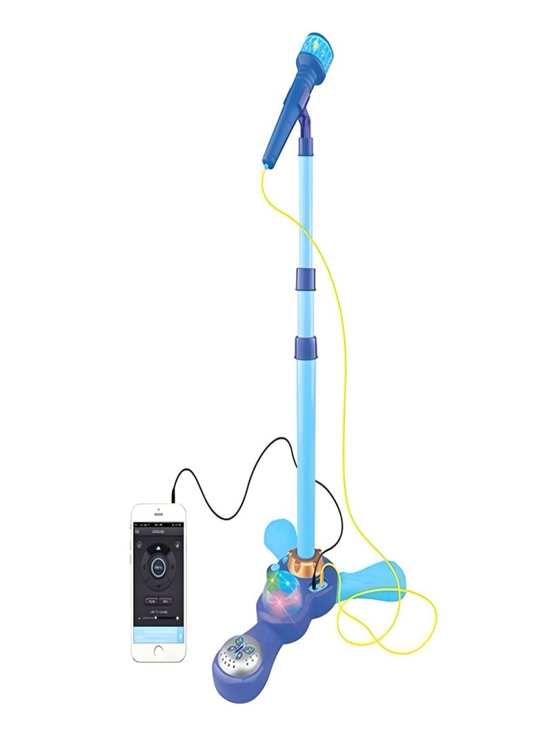 Juguete Micrófono Karaoke Pedestal Luces MP3 27n1-0
