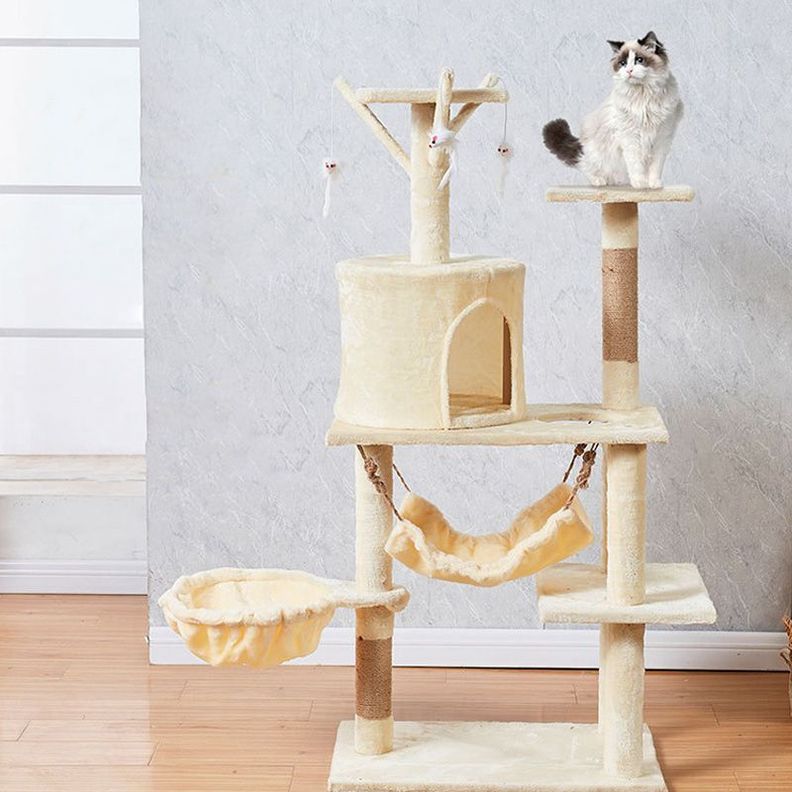 Torre Castillo y Rascador Para Gatos Interactivo -1