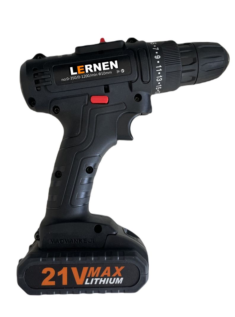 Taladro Destornillador Inalámbrico 21v Con Brocas + 2 Baterías-1