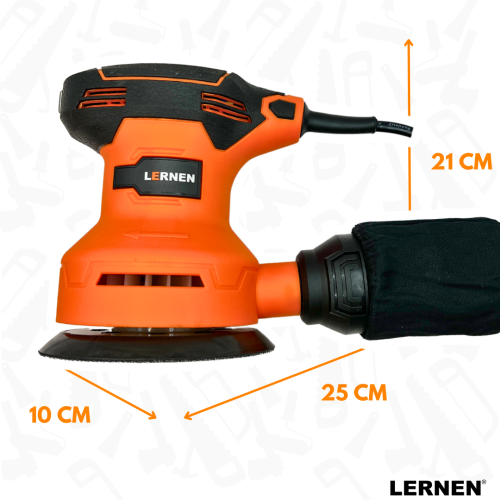 Lijadora Roto Orbital Lernen 350 W – Con Lijas De Repuesto-2