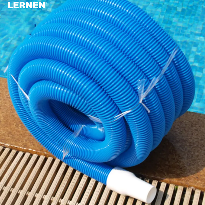 Manguera Limpia Piscina 15 Metros Flexible Azul Con Terminal-4