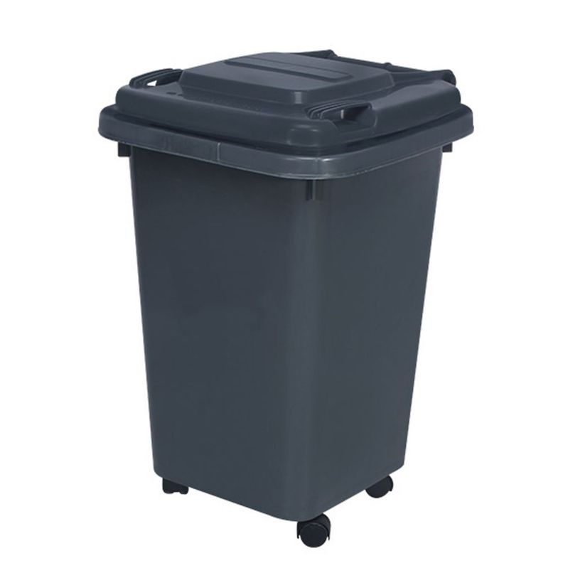 Basurero Contenedor De Basura 50 Litros Con Ruedas-0