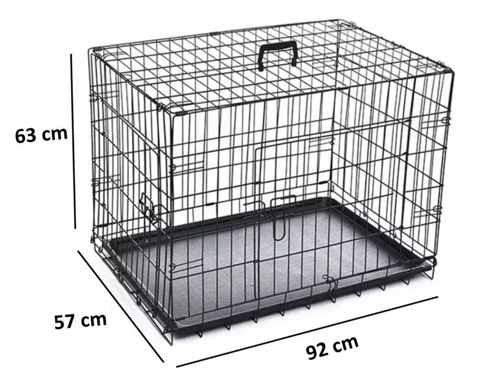 Canil Para Perros Desarmable 2 Puertas - Jaula Max 50 Kg-1