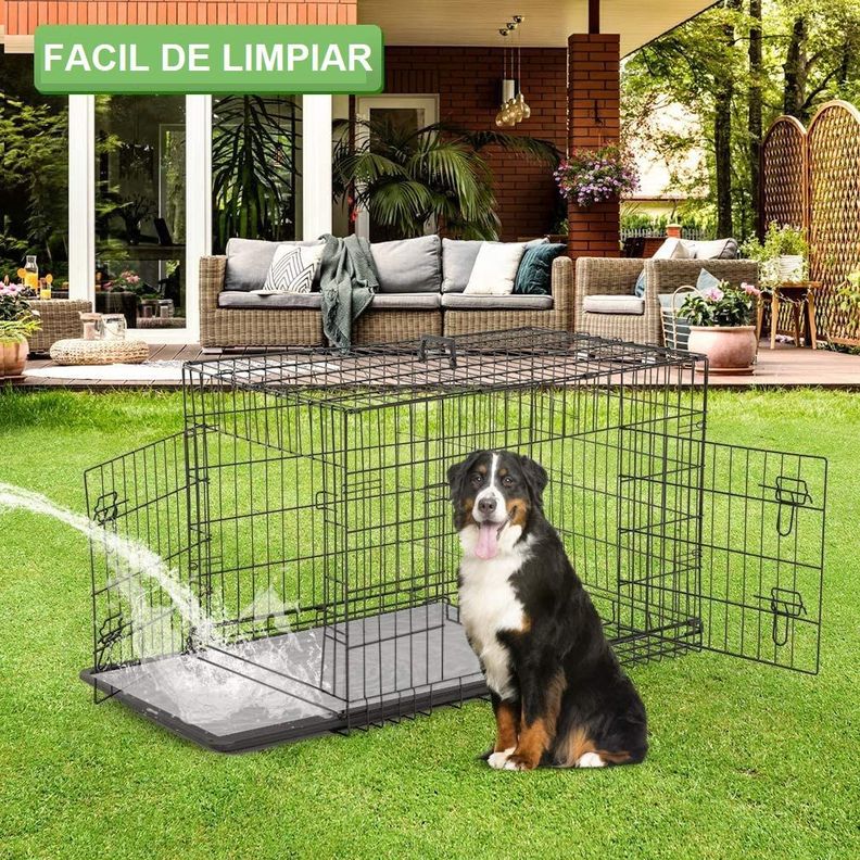 Canil Para Perros Desarmable 2 Puertas - Jaula Max 50 Kg-4