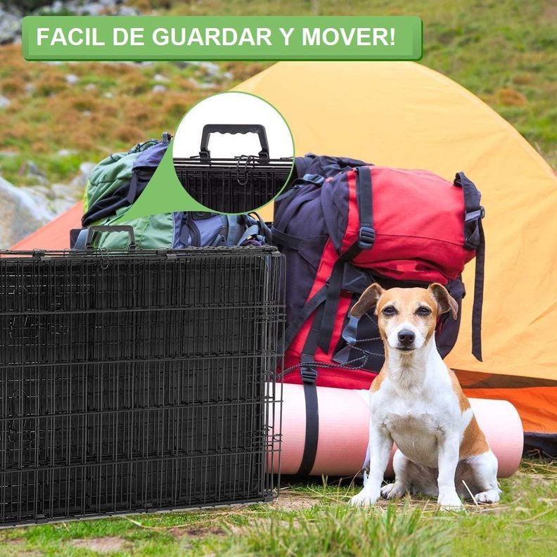 Canil Para Perros Desarmable 2 Puertas - Jaula Max 50 Kg-5