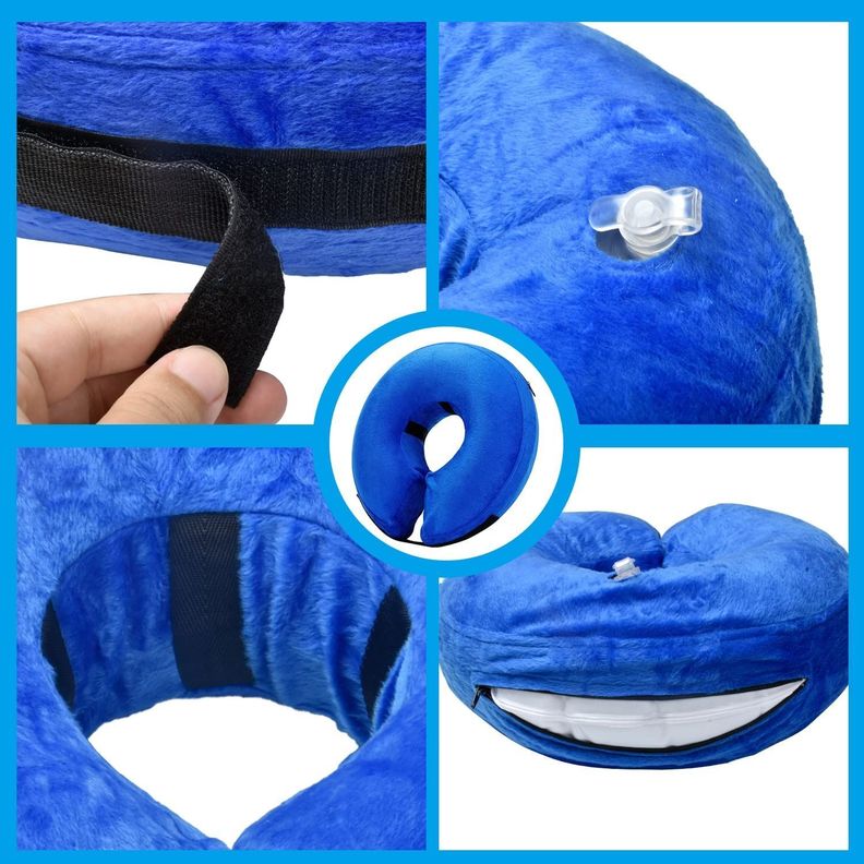 Collar Inflable Isabelino Anti Mordida Perros Gato-1