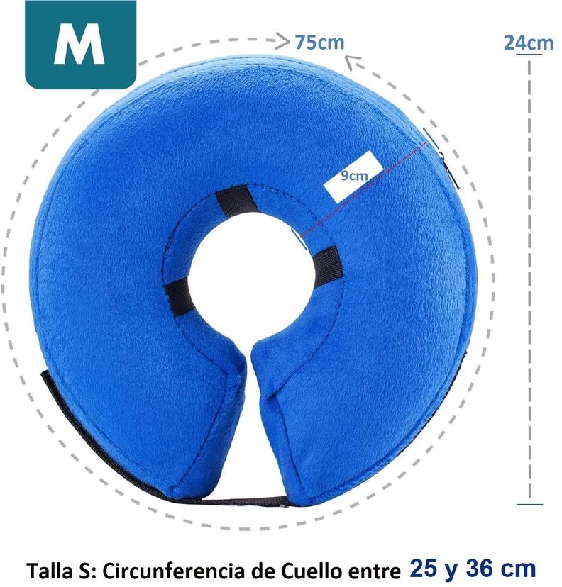 Collar Inflable Isabelino Anti Mordida Perros Gato-4