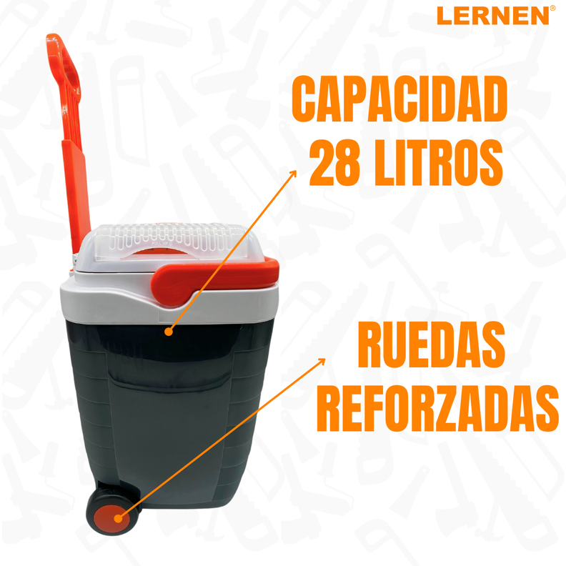Cooler Pro Portátil con Ruedas 28 Lt 12v Para Autos O Enchufe Ac / Dc-3