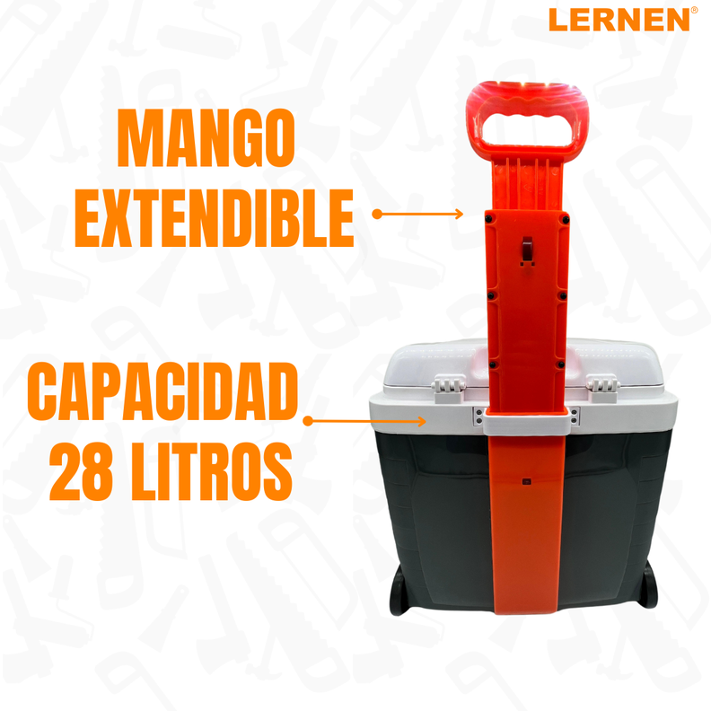 Cooler Pro Portátil con Ruedas 28 Lt 12v Para Autos O Enchufe Ac / Dc-4