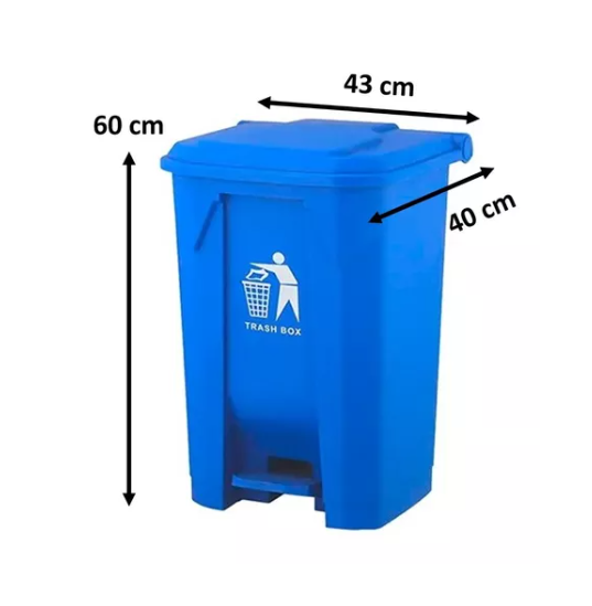 Basurero Contenedor De Basura 50 Litros Con Pedal -1
