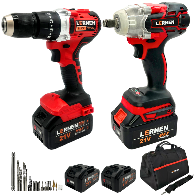 Pack Brushless Taladro y Llave Impacto + Bolso + Accesorios-0