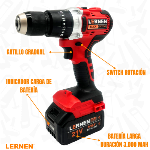 Pack Brushless Taladro y Llave Impacto + Bolso + Accesorios-4