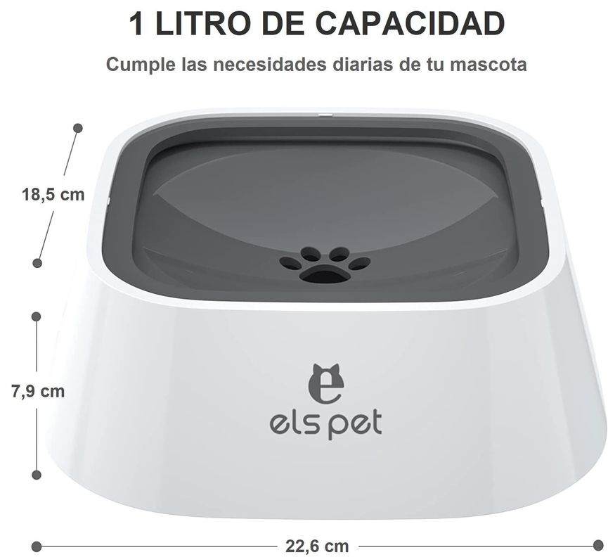 Plato Bebedero Antiderrame De Agua Mascotas - Perros Y Gatos-1