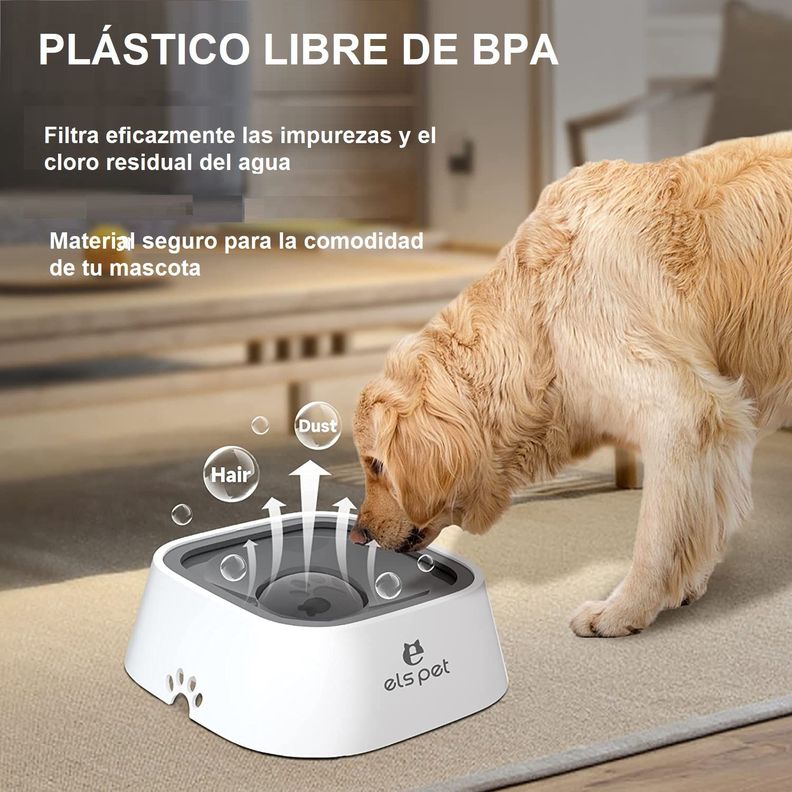 Plato Bebedero Antiderrame De Agua Mascotas - Perros Y Gatos-4