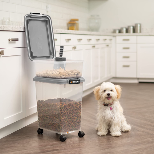Contenedor De Alimento Comida Premios Perro Gato Y Ruedas-1