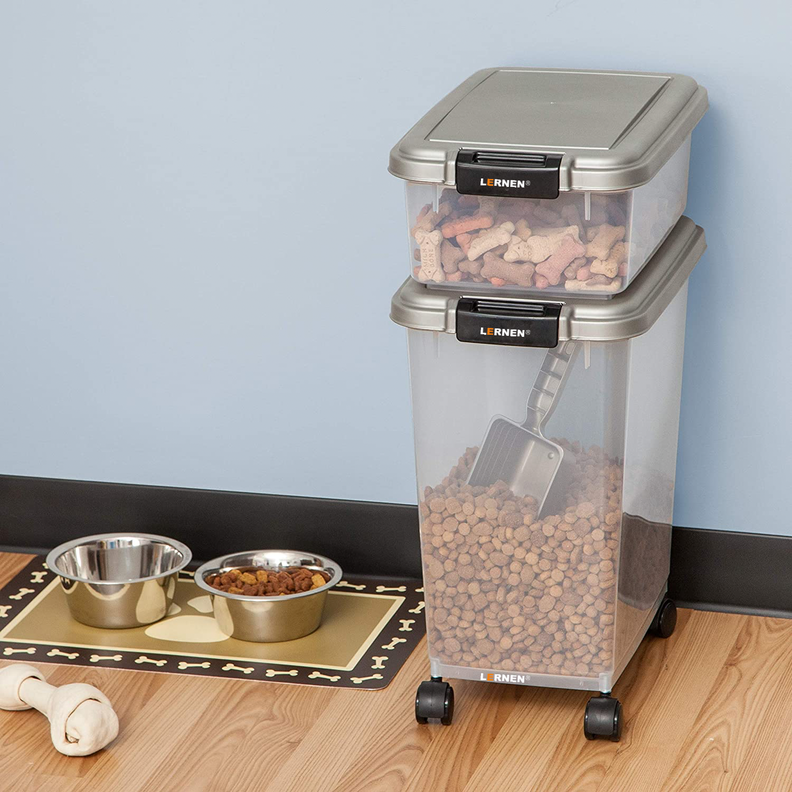 Contenedor De Alimento Comida Premios Perro Gato Y Ruedas-2