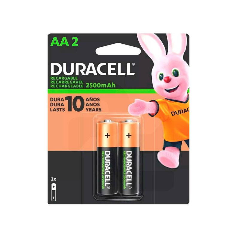 Pilas AA Recargables Duracell Pack 2 -0